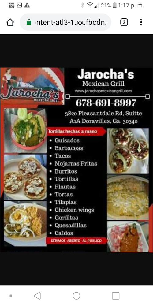 Jarocha’s Mexican Grill menu 2