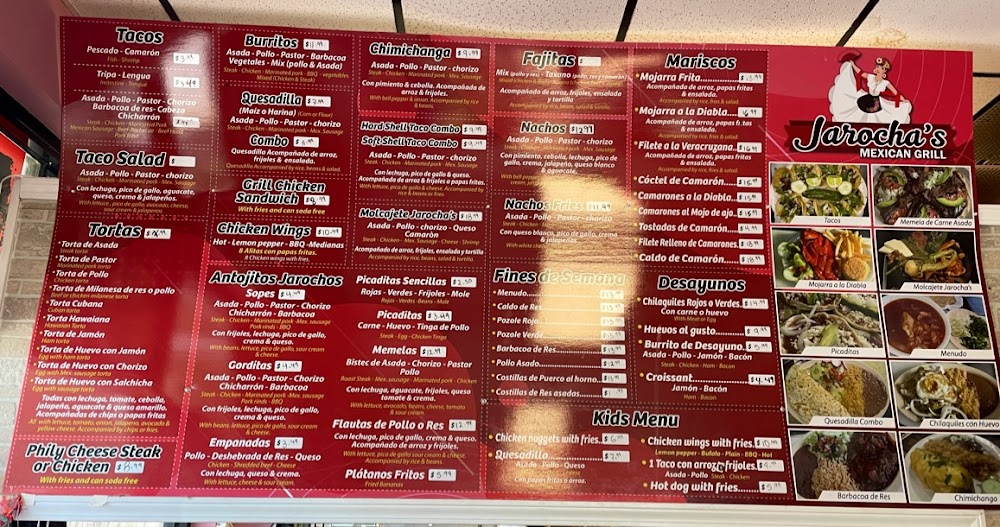 Jarocha’s Mexican Grill menu 1